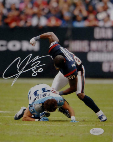 Andre Johnson Signed Houston Texans 8x10 Finnegan Fight Photo- JSA W Auth *White