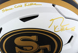 49ers George Kittle "SCK" Signed Lunar Speed Flex Full Size Helmet BAS Witnessed