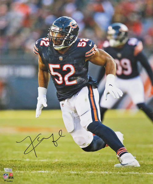 Khalil Mack Signed Chicago Bears Pass Rushing 16x20 Photo (Fanatics COA)