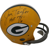 Jim Taylor Autographed/Signed Green Bay Packers TK Helmet HOF JSA 46047