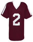 Johnny Manziel Signed Maroon Custom Football Jersey - (SCHWARTZ COA)