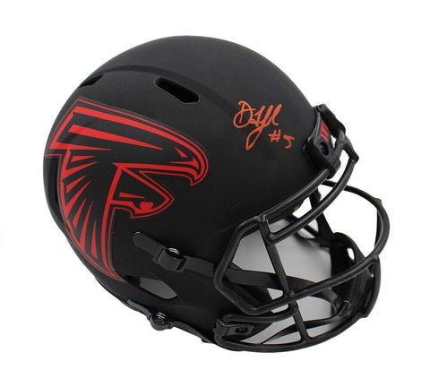 Drake London Signed Atlanta Falcons Speed Full Size Eclipse NFL Helmet