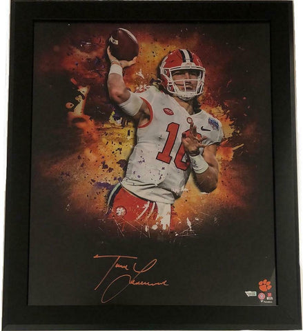 TREVOR LAWRENCE Autographed Clemson "In Focus" 20 x 24 Photograph FANATICS