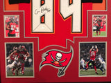 Cameron Brate Signed Tampa Bay Buccaneers 34x42 Custom Framed Jersey (JSA COA)