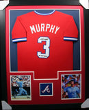 DALE MURPHY (Braves red TOWER) Signed Autographed Framed Jersey JSA