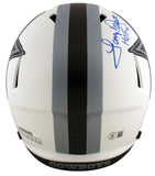 Cowboys Tony Dorsett HOF 94 Signed Lunar Full Size Speed Rep Helmet BAS Witness