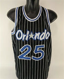 Nick Anderson Signed Magic Black Jersey (PSA COA) 1st Ever Draft Pick / Orlando