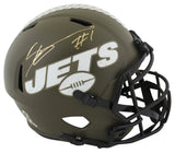 Jets Ahmad "Sauce" Gardner Signed STS Full Size Speed Rep Helmet W/ Case BAS Wit