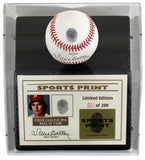 Steve Carlton Signed LE ONL Baseball w/ Thumbprint w/ Display Case (Beckett COA)