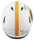 Steelers T.J. Watt Signed Lunar Full Size Speed Proline Helmet W/ Case BAS Wit