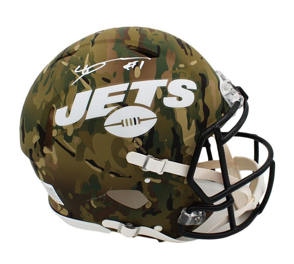 Sauce Gardner Signed New York Jets Speed Authentic Camo NFL Hemet