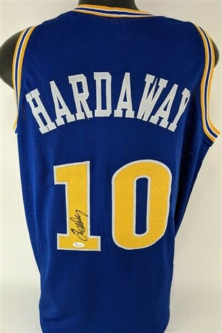 Tim Hardaway Signed Golden State Warriors Jersey (JSA COA) 5xNBA All Star Guard