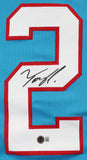 Tony Pollard Authentic Signed Light Blue Pro Style Jersey BAS Witnessed 2