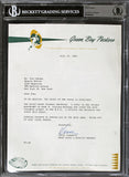 Vince Lombardi Signed 1961 Letter On Green Bay Packers Letterhead BAS Slabbed