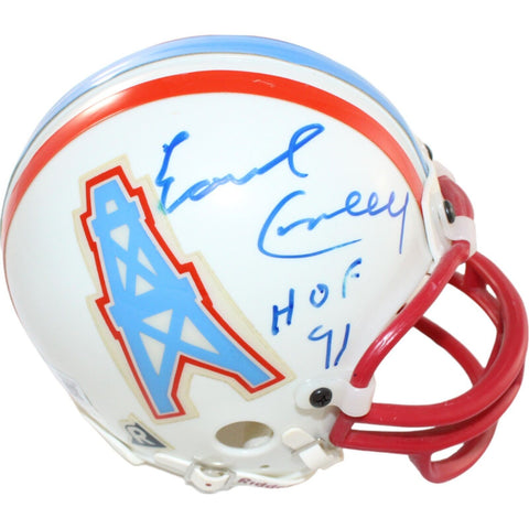 Earl Campbell Signed Houston Oilers VSR4 Replica Mini Helmet HOF BAS 44206