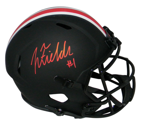 JUSTIN FIELDS SIGNED OHIO STATE BUCKEYES ECLIPSE FULL SIZE SPEED HELMET BECKETT