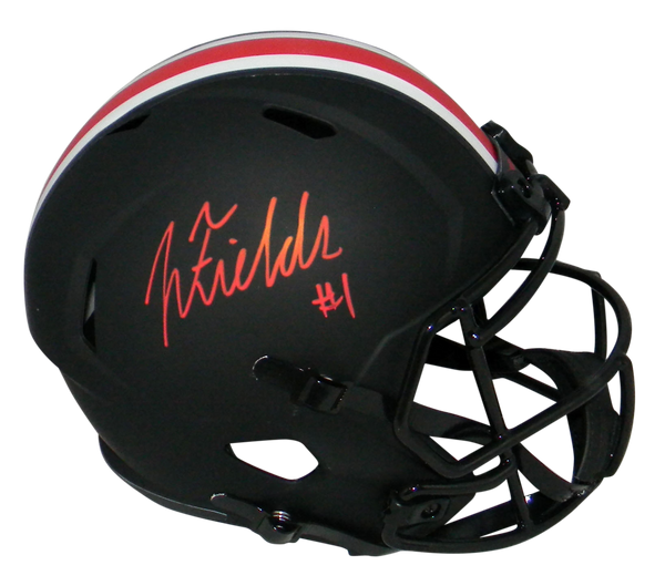 JUSTIN FIELDS SIGNED OHIO STATE BUCKEYES ECLIPSE FULL SIZE SPEED HELMET BECKETT