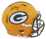 Packers Brett Favre Signed Full Size Speed Proline Helmet W/ Case BAS Witnessed