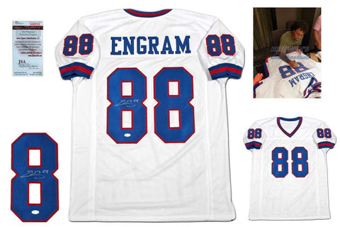 Evan Engram Autographed SIGNED Jersey - JSA Witnessed w/ Photo - White