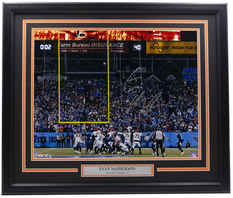 Evan McPherson Signed Framed Bengals 16x20 Game Winning Kick Photo Fanatics