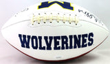 Nico Collins Autographed Michigan Wolverines Logo Football w/ Go Blue- JSA Wit