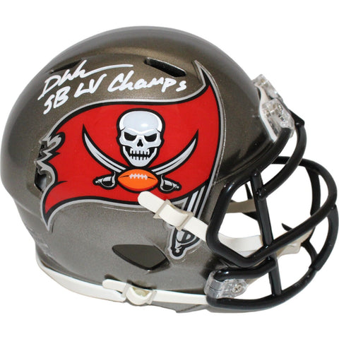 Devin White Autographed Tampa Bay Buccaneers Mini Helmet SB Champs Beckett 46741