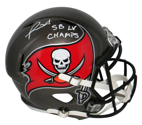 RONALD JONES II SIGNED TAMPA BAY BUCCANEERS FULL SIZE SPEED HELMET SB LV CHAMPS