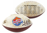 Rams Kurt Warner Signed 2000 Pro Bowl White Panel Logo Football BAS W #1W695966