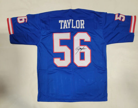 LAWRENCE TAYLOR AUTOGRAPHED SIGNED PRO STYLE CUSTOM XL JERSEY JSA HOLOGRAM ONLY