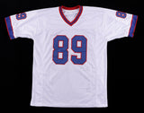 Steve Tasker Signed Buffalo Bills Jersey (JSA COA) 7xPro Bowl WR Kick Returner