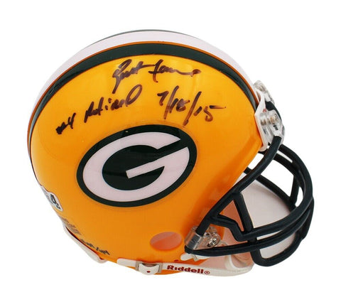 Brett Favre Signed Green Bay Packers Mini Helmet- #4 Retired 7/18/15- LE 44/44