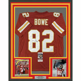 FRAMED Autographed/Signed DWAYNE BOWE 33x42 Kansas City Red Jersey JSA COA Auto