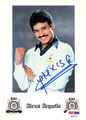 Alexis Arguello Autographed Signed Advertisement PSA/DNA #S47277