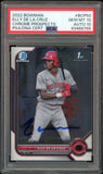 2022 Bowman Chrome Prospects Elly De LA Cruz RC On Card PSA 10/10 Auto GEM MINT