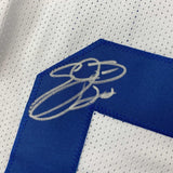 Autographed/Signed Emmitt Smith Dallas White Football Jersey JSA COA