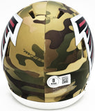 BIJAN ROBINSON AUTOGRAPHED FALCONS CAMO SPEED MINI HELMET BECKETT WITNESS 230234