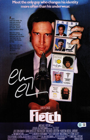 CHEVY CHASE AUTOGRAPHED 11X17 FLETCH MOVIE POSTER BECKETT 233721