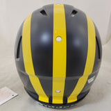 JIM HARBAUGH SIGNED MICHIGAN WOLVERINES SPEED AUTHENTIC HELMET BECKETT QR