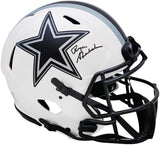 ROGER STAUBACH AUTOGRAPHED COWBOYS LUNAR FULL SIZE AUTHENTIC HELMET BECKETT