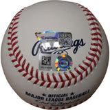 Jack Leiter Autographed/Signed Texas Rangers OML Baseball FAN 46784