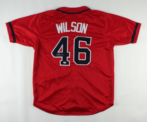 Bryse Wilson Signed Braves Jersey (PSA Holo) Atlanta's Game 4 Starter 2020 NLCS