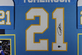 LADAINIAN TOMLINSON (Chargers SKYLINE) Signed Autographed Framed Jersey Beckett