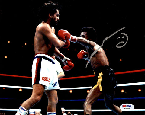 Sugar Ray Leonard Autographed 8x10 Photo vs. Roberto Duran PSA/DNA #W58174