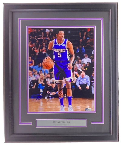 De'Aaron Fox Signed Framed 11x14 Sacramento Kings Photo BAS