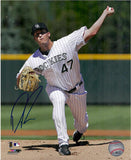 Drew Pomeranz Autographed/Signed Colorado Rockies 8x10 Photo 12781