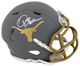 Texas Quinn Ewers Authentic Signed Slate Speed Mini Helmet W/ Case BAS Witnessed