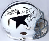 Pearson, Staubach, Dorsett Signed Cowboys F/S 60-63 Speed Auth Helmet w/ 2