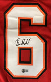 Baker Mayfield Tampa Bay Signed Red Football Jersey BAS