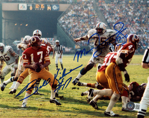 Billy Kilmer & Manny Fernandez Autographed 8x10 Photo Beckett 46297