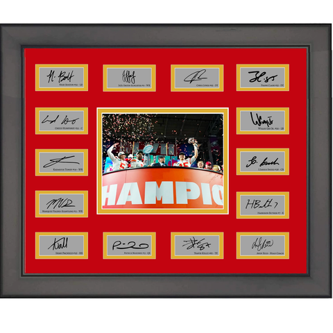 Framed Kansas City Chiefs Super Bowl LVII Facsimile Engraved Auto 20x25 Photo